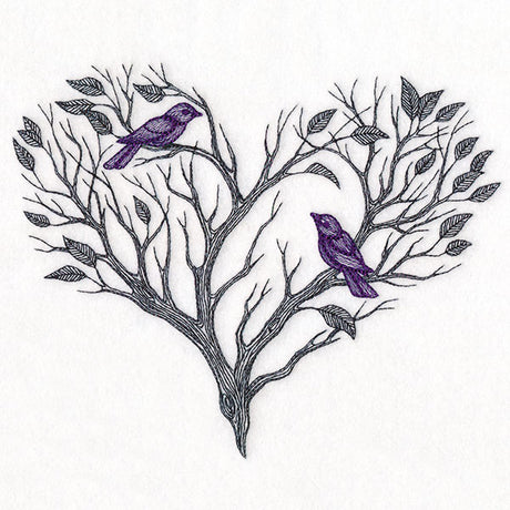 Branching Heart & Birds