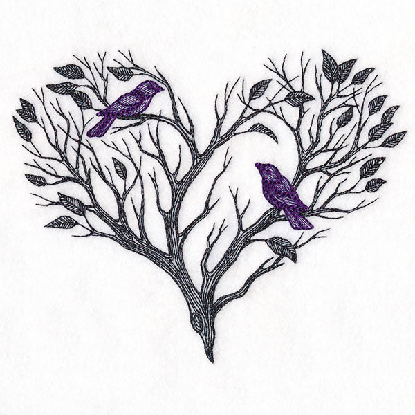 Branching Heart & Birds