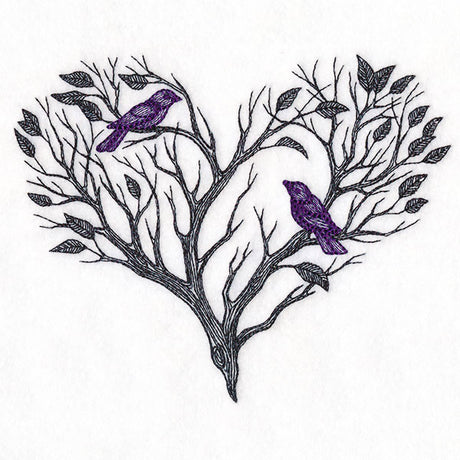 Branching Heart & Birds