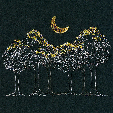 Moonlit Forest Scene