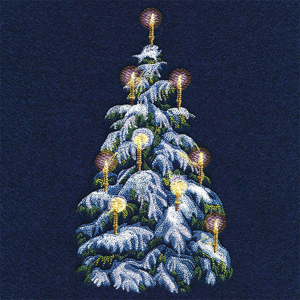 Glowing Candlelit Tree