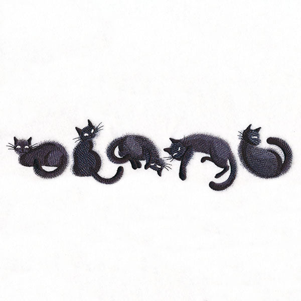 Fuzzy Black Cat Border