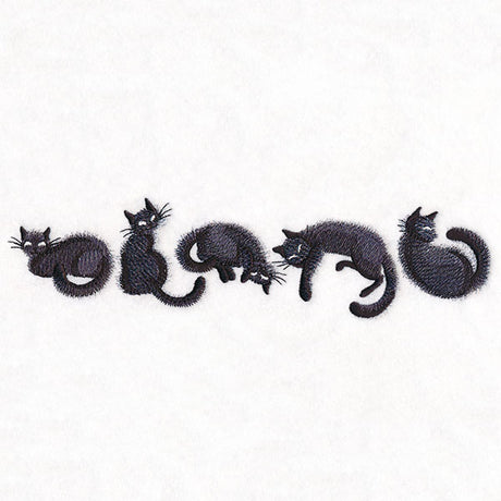 Fuzzy Black Cat Border
