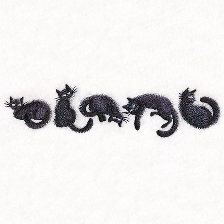 Fuzzy Black Cat Border