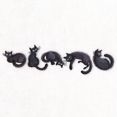 Fuzzy Black Cat Border