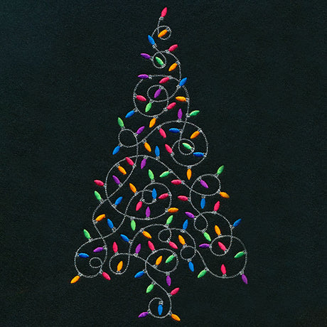 Christmas Lights All Around Tree