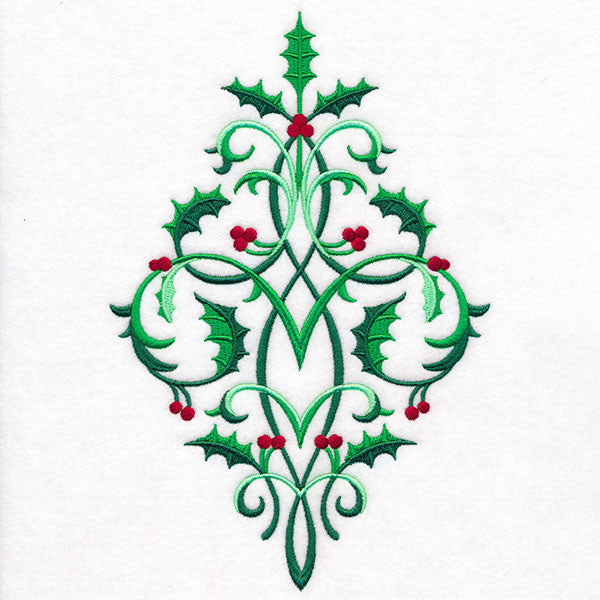 Baroque Christmas Holly Bouquet