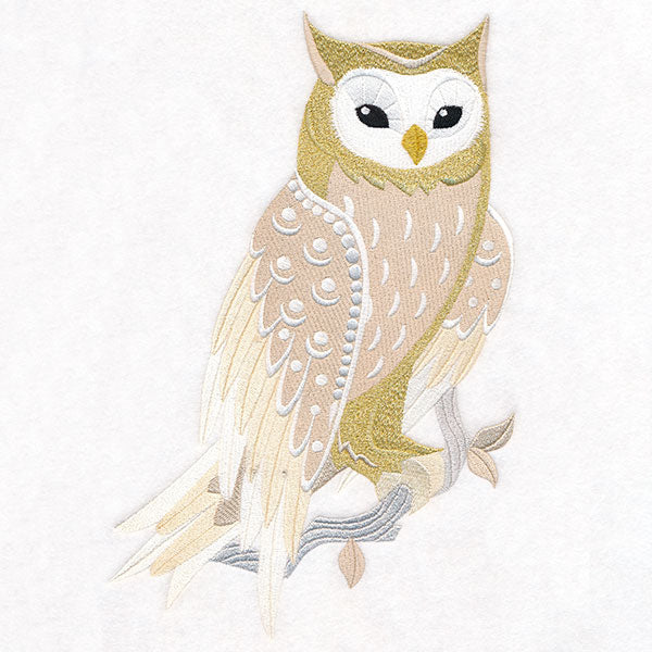 Textured for Christmas Woodland Owl