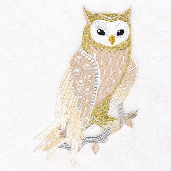 Textured for Christmas Woodland Owl