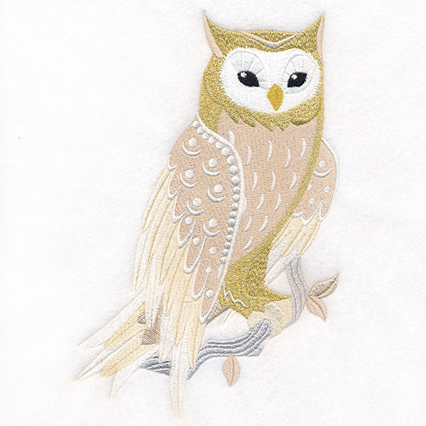 Textured for Christmas Woodland Owl
