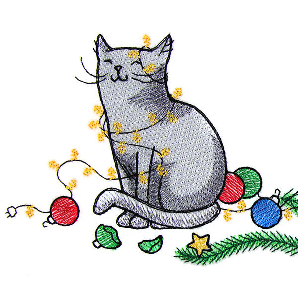 Chaos for Christmas Cat Border