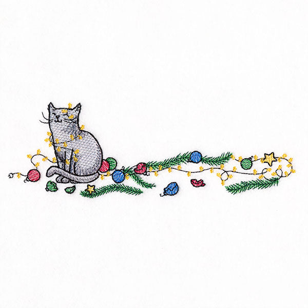 Chaos for Christmas Cat Border