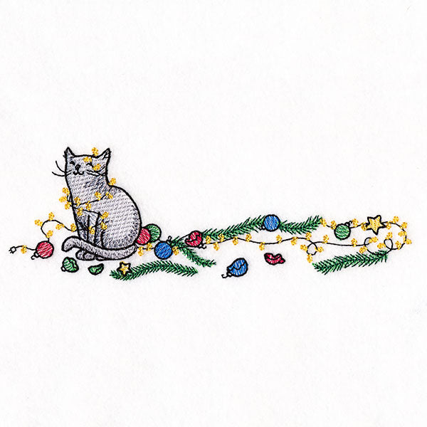 Chaos for Christmas Cat Border