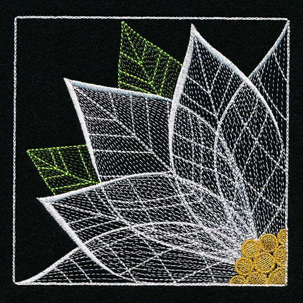 Sheer and Dimensional Quarter View Poinsettia