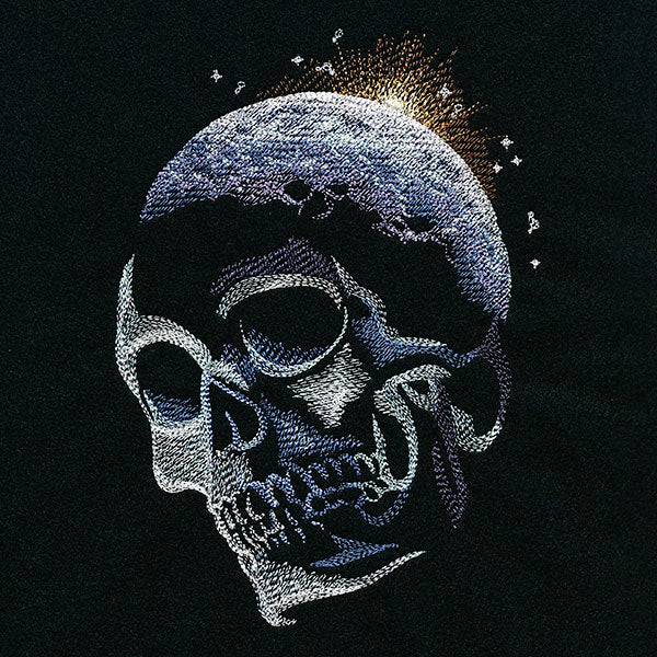 The Dawn of Creativity Moon Skull