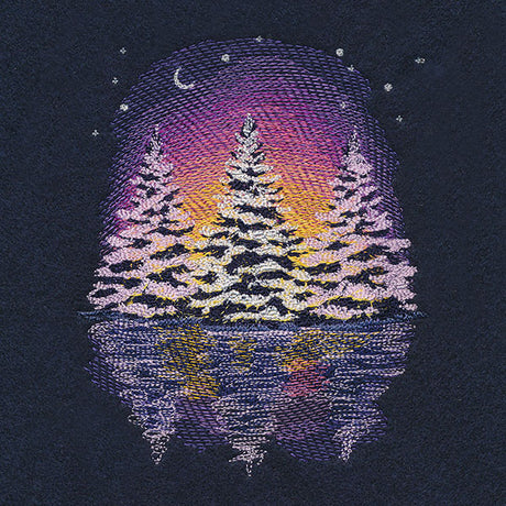 Sunsets in the Forest Reflection Scene