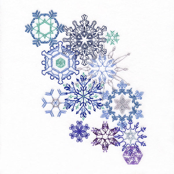 Flurries of Frost Snowflakes Spray