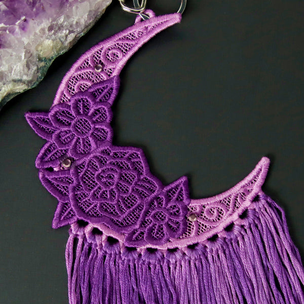 Bohemian Blooms Moon with Fringe (Lace)