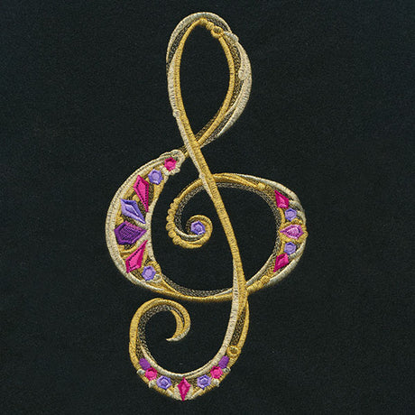 Bejeweled Treble Clef