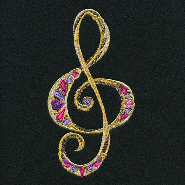 Bejeweled Treble Clef
