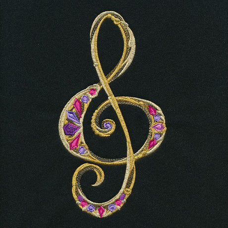 Bejeweled Treble Clef