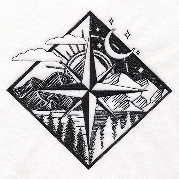 By Day & By Night Compass Diamond