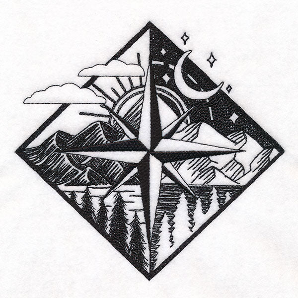 By Day & By Night Compass Diamond