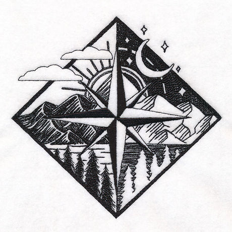 By Day & By Night Compass Diamond