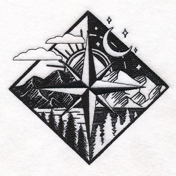 By Day & By Night Compass Diamond