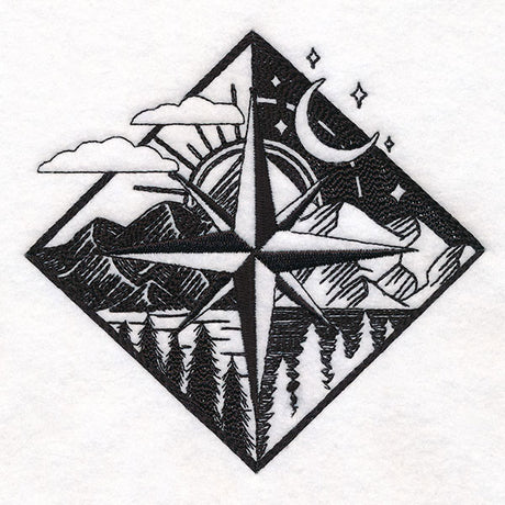 By Day & By Night Compass Diamond