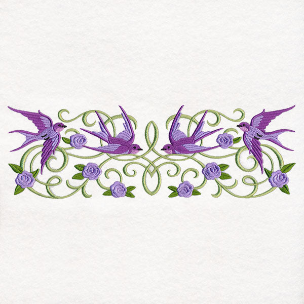Sparrows in Flight Ironwork Border
