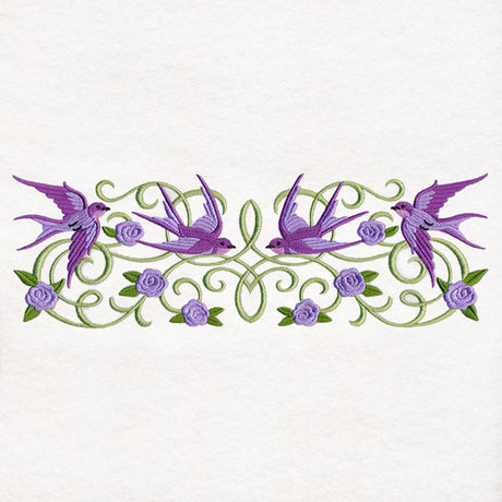 Sparrows in Flight Ironwork Border