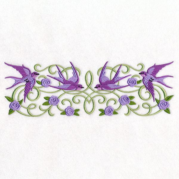 Sparrows in Flight Ironwork Border