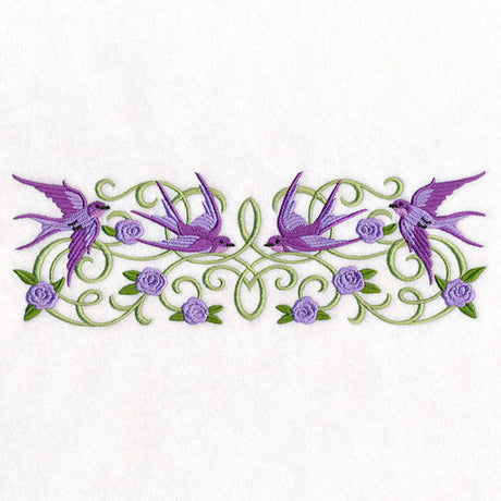 Sparrows in Flight Ironwork Border