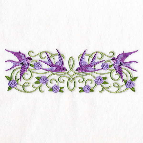 Sparrows in Flight Ironwork Border