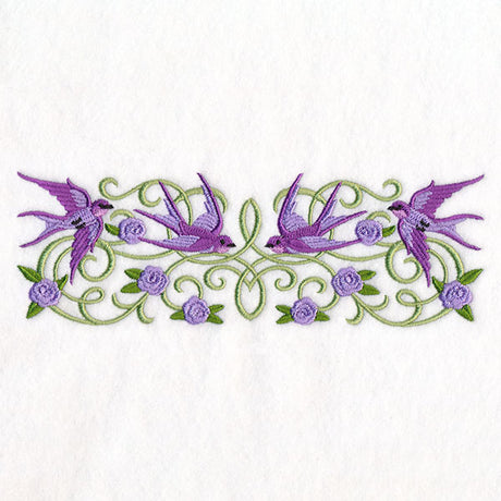 Sparrows in Flight Ironwork Border