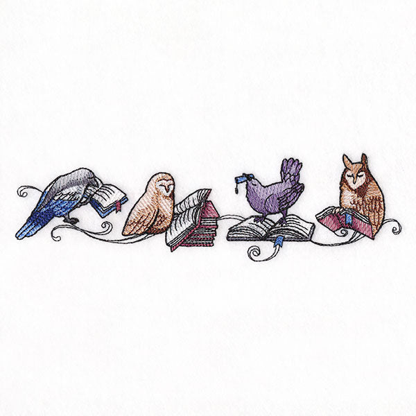 Lost in a Good Book Birds Border
