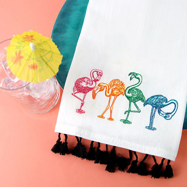 Made for Rainbows Silly Flamingo Border