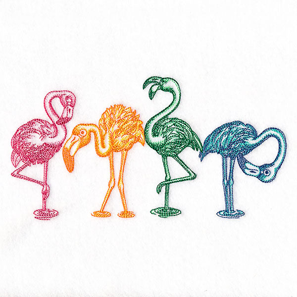 Made for Rainbows Silly Flamingo Border