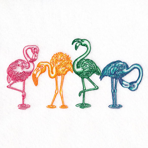 Made for Rainbows Silly Flamingo Border