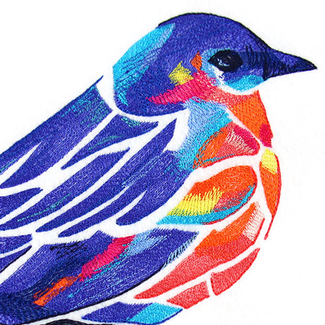 Modern Stained Glass Bluebird