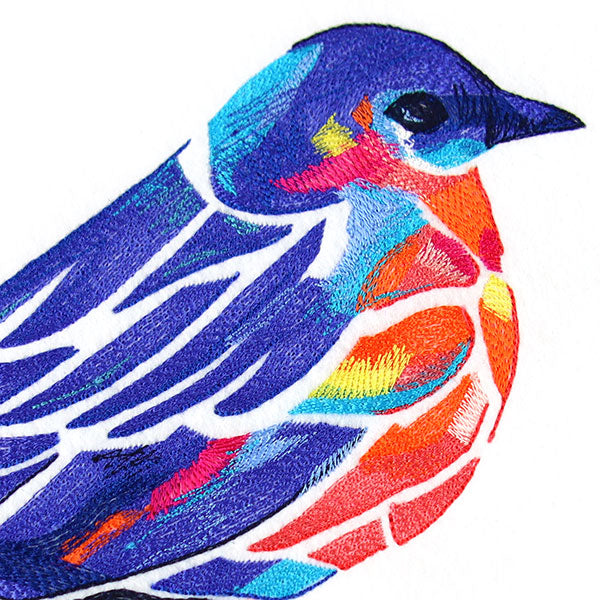 Modern Stained Glass Bluebird