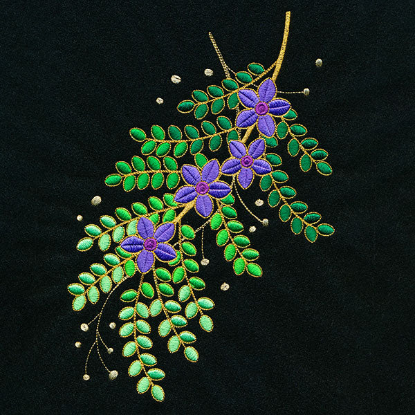 Wrapped in Gold Flowers and Botanicals Spray