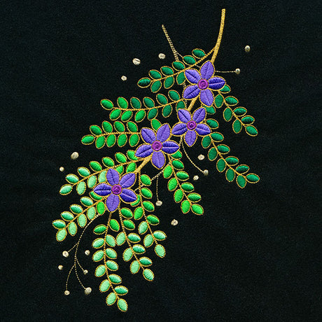 Wrapped in Gold Flowers and Botanicals Spray