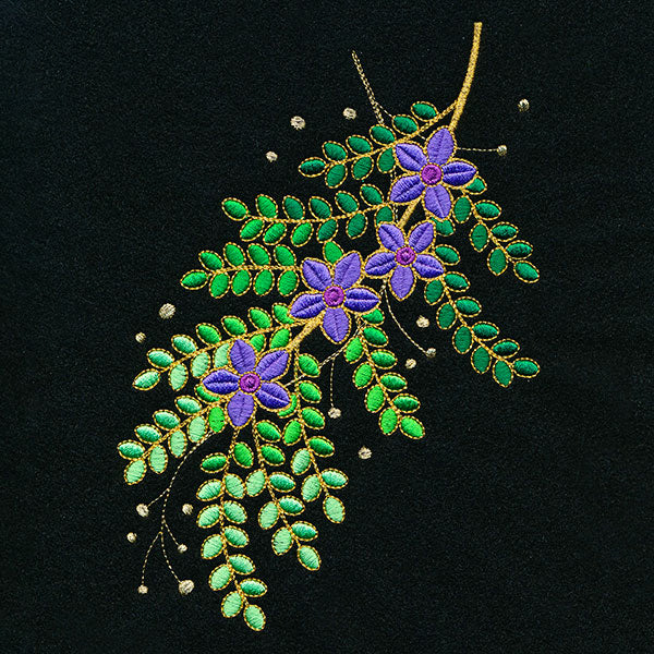 Wrapped in Gold Flowers and Botanicals Spray