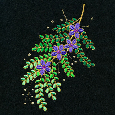 Wrapped in Gold Flowers and Botanicals Spray