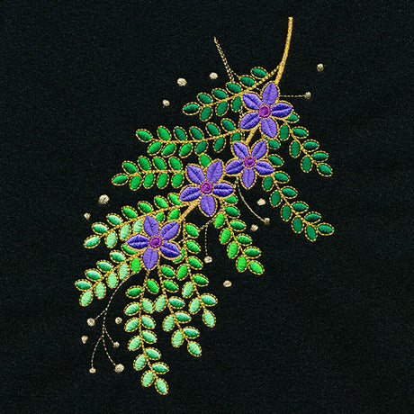 Wrapped in Gold Flowers and Botanicals Spray