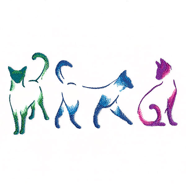 Purr-fectly Modern Cat Border