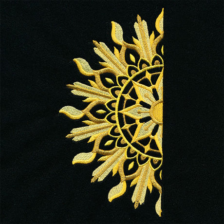 Ironwork and Magic Half Sun Mandala