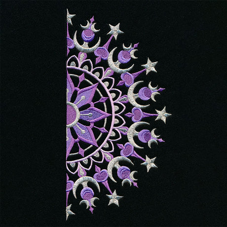 Ironwork and Magic Half Moon Mandala